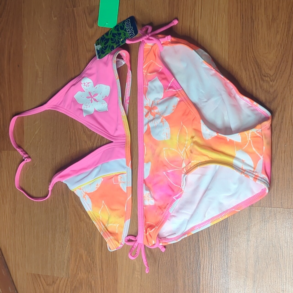 NWT Malibu Girls 2 Pc Bikini Size 16